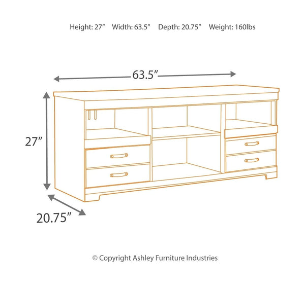 Trinell - Brown - 3 Pc. - Entertainment Center - 63" TV Stand