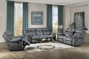 KD Back, GLIDER & Motion Reclining Function â€¢ Tight Back & Seat Cushion (1+1) â€¢ Features: Horizontal Tufted â€¢ CONSTRUCTION â€¢â€¢ SEAT: Pocket Coil, Inside Frame: Wood, Foam â€¢ BACKREST: Tight Cushion â€¢ ARMREST: Pillow Top â€¢ Metal Base with Rec