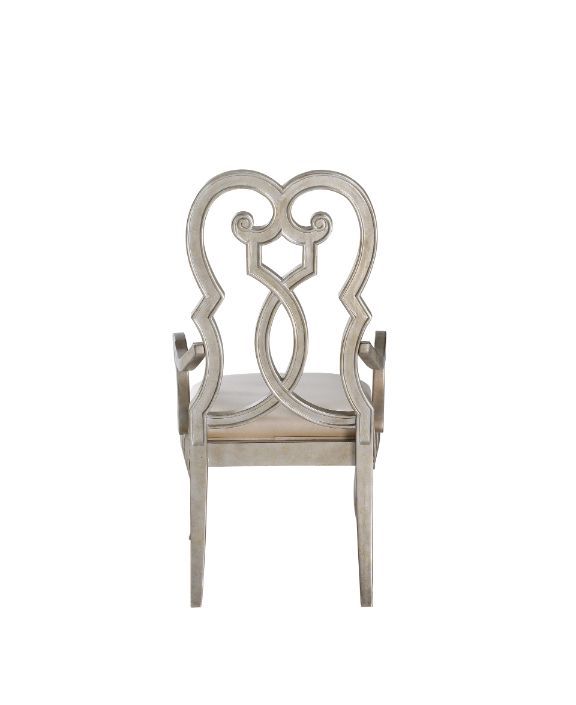 Every piece in the Esteban dining collection reflects vintage glam style! Gorgeous details such as raised scroll trim and crystal handles with mirrored fronts on the case pieces transform the entire collection into something extraordinary. The antique cha