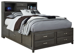 Caitbrook - Gray - Full Storage Bed
