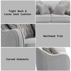 Mahler - Loveseat - Beige Linen - 34"