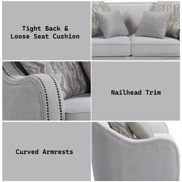Mahler - Loveseat - Beige Linen - 34"