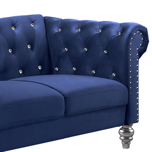 Emma Crystal - Loveseat - Royal Blue