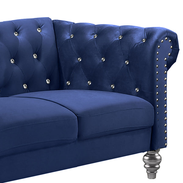 Emma Crystal - Loveseat - Royal Blue