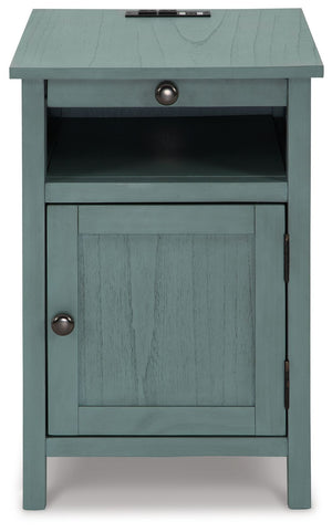 Treytown - Teal - Chair Side End Table
