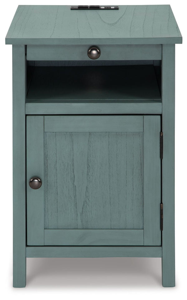 Treytown - Teal - Chair Side End Table
