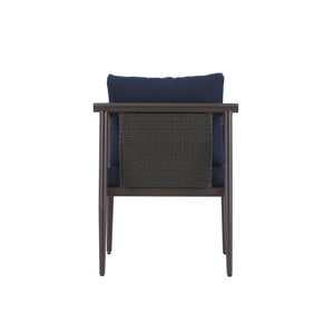 Moana - Patio Side Chair Blue Cushions (Set of 2) - Blue