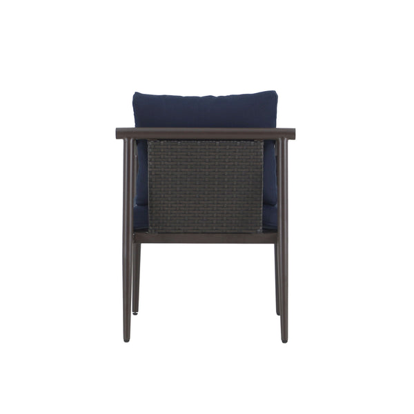 Moana - Patio Side Chair Blue Cushions (Set of 2) - Blue