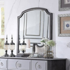 Evocative of European Romanticism, each piece of this House Beatrice bedroom set is richly textured. Featuring a striking two-toned finish, streamlined and unique accents, it adapts traditional design to modern aesthetics. Quality craftsmanship with sophi