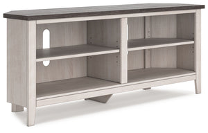  this TV stand is right in tune with your relaxed approach to high style. Beautifully shaped to nestle into any corner