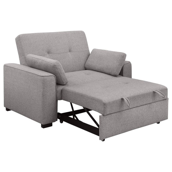 Edith - Upholstered Convertible Sleeper Sofa Bed - Gray