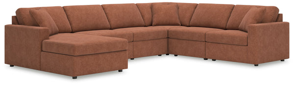 Looking cool and contemporary is great. But when it comes down to it, youâ€™re all about low-maintenance lounging. With the performance fabric on this sectional with chaise, cleaning spills is a breeze. And its customizable modular design caters to your e