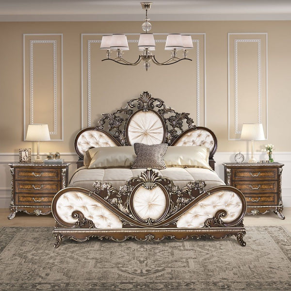 Devany - Queen Bed - Cream And Cherry