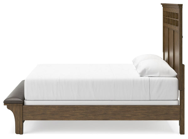 Shawbeck - Medium Brown - King Panel Bed