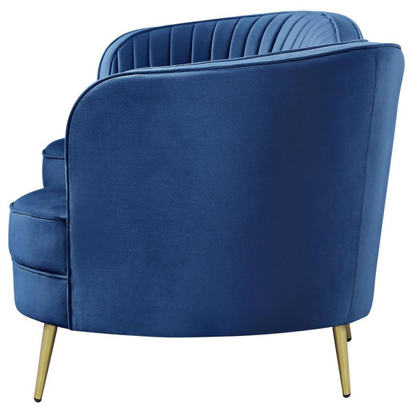 Sophia - Upholstered Channel Tufted Sofa - Blue