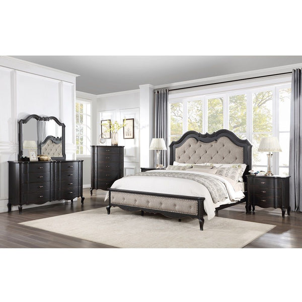 Chelmsford - California King Bed - Beige & Antique Black