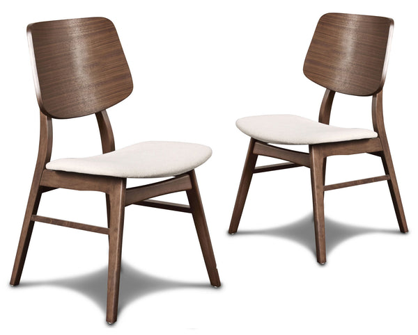 The Oscar Mid-Century Modern Dining Chairs (Set of Two) combine timeless design with practical functionality, making them a perfect addition to your dining space. Crafted from solid Rubberwood and Walnut veneers, these chairs are designed for durability a
