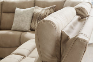 Next-Gen Durapella - Sand - 6 Pc. - 5-Piece Power Reclining Sectional