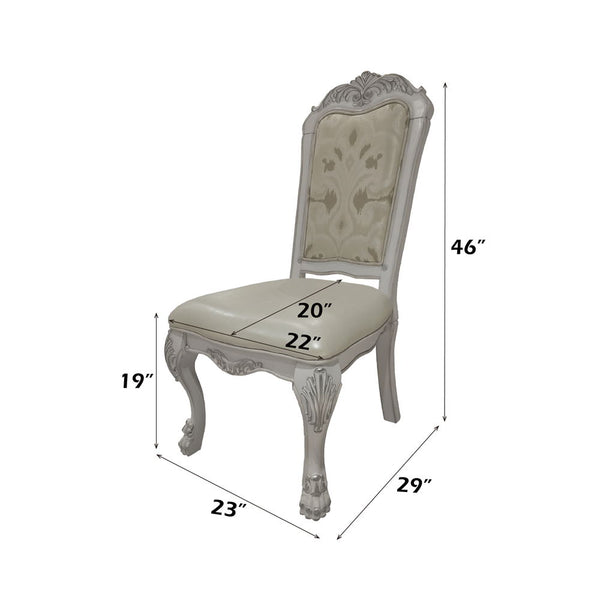 Dresden - Side Chair (Set of 2) - PU & Bone White Finish