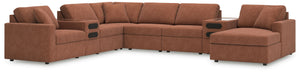 Looking cool and contemporary is great. But when it comes down to it, youâ€™re all about low-maintenance lounging. With the performance fabric on this sectional with chaise, cleaning spills is a breeze. Its customizable modular design caters to your ever-