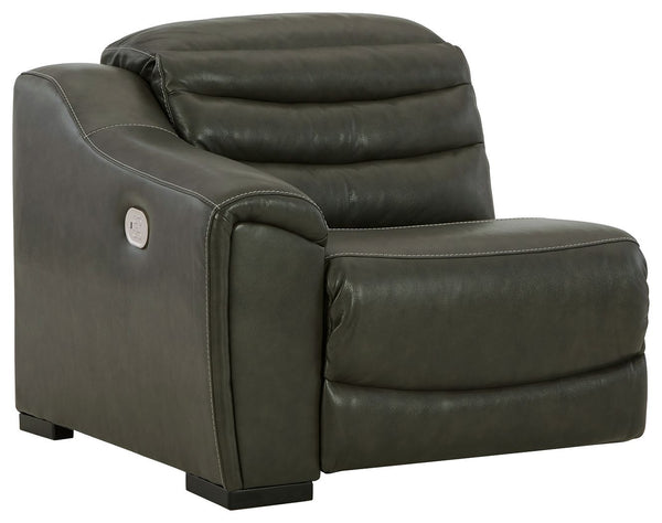 This item does not stand alone. It is compatible with other items in this series, sold separately.<br><br><b>Additional Dimensions</b><br><ul><li>Seat depth: 22-"</li><li>Seat height: 20-"</li><li>Fully reclined length: 65-"</li><li>Distance between recli