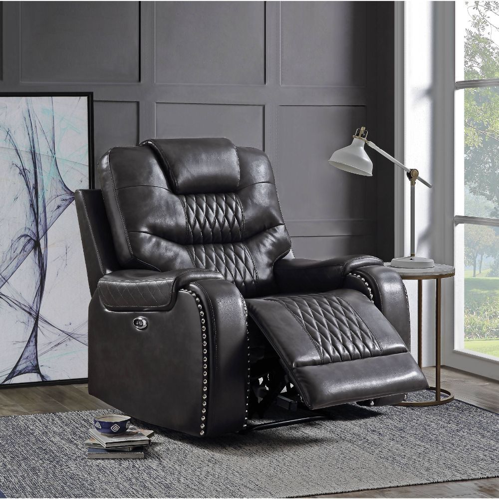 KD Back, POWER Motion Reclining Function Tight Back & Seat Cushion (1+1) Diamond Tufted, Nail-head Trim [RA] CONSTRUCTION: Pocket Coil Cushion, Sinuous Spring Seat, Inside Frame: Metal & Wood (Hemlock/Fir, Ply), Foam (D28) CUSHION: Tight () BACKREST: Tigh