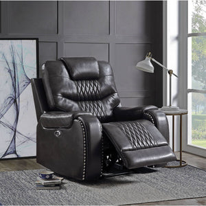 KD Back, POWER Motion Reclining Function Tight Back & Seat Cushion (1+1) Diamond Tufted, Nail-head Trim [RA] CONSTRUCTION: Pocket Coil Cushion, Sinuous Spring Seat, Inside Frame: Metal & Wood (Hemlock/Fir, Ply), Foam (D28) CUSHION: Tight () BACKREST: Tigh
