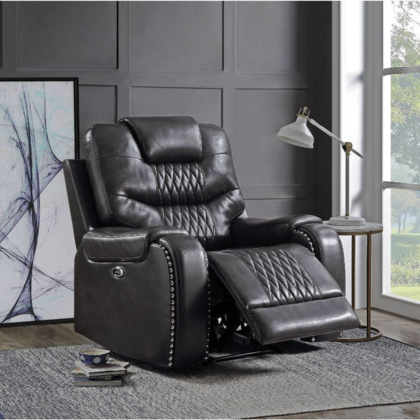 KD Back, POWER Motion Reclining Function Tight Back & Seat Cushion (1+1) Diamond Tufted, Nail-head Trim [RA] CONSTRUCTION: Pocket Coil Cushion, Sinuous Spring Seat, Inside Frame: Metal & Wood (Hemlock/Fir, Ply), Foam (D28) CUSHION: Tight () BACKREST: Tigh