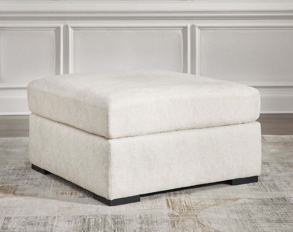 Reflect your uniquely versatile style personality with this oversized accent ottoman. Its plush upholstery creates an ultra-soft spot to stretch out. And when you-'re ready to refresh your aesthetic? The ottoman-'s transitional silhouette and neutral hue 