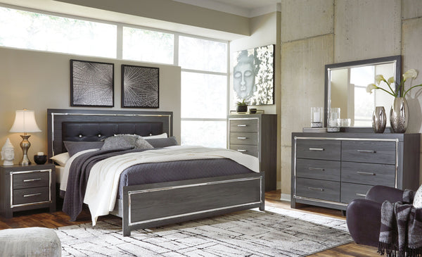 Lodanna - Gray - King Panel Bed