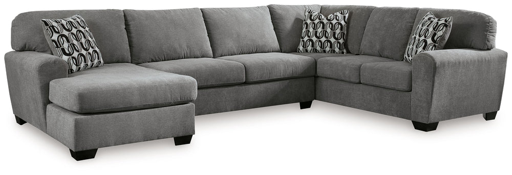 If youâ€™re going for comfort, why not really go for it? Made for easy, everyday living, this sectional with chaise effortlessly incorporates a relaxed sensibility into your home. Cushions with heavyweight upholstery and jumbo stitching are brimming with 