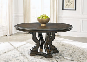  this dining table is nothing short of stunning. Traditional in every senseâ€”yet with a touch of modern classâ€”this table serves up style in a grand way. The look is timeless. Th