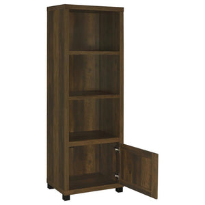 Sachin - 3-Shelf Engineered Wood Media Tower - Dark Pine