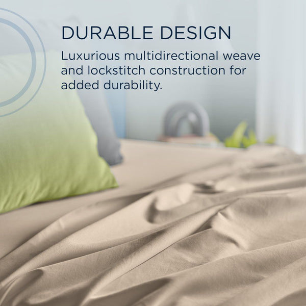 Linens - Tempur Luxe Egyptian Cotton Sheet Set - Sandstone - Split King