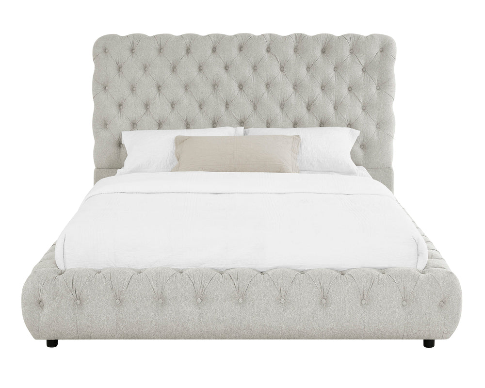 Experience the pinnacle of opulence and refined comfort with this luxurious bed frame, exquisitely designed for those who covet the finer things in life. From its majestic headboard to its plush footboard, every inch of this piece whispers elegance, promi