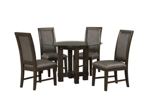 Cityscape - Glass Table Top - Dark Brown