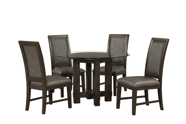 Cityscape - Glass Table Top - Dark Brown