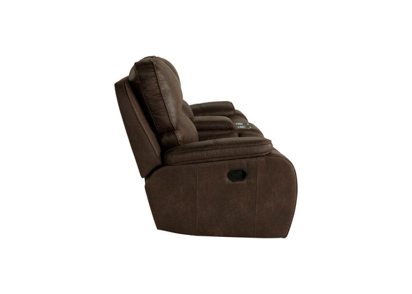 Brookings - Console Loveseat With Dual Recliners - Brown