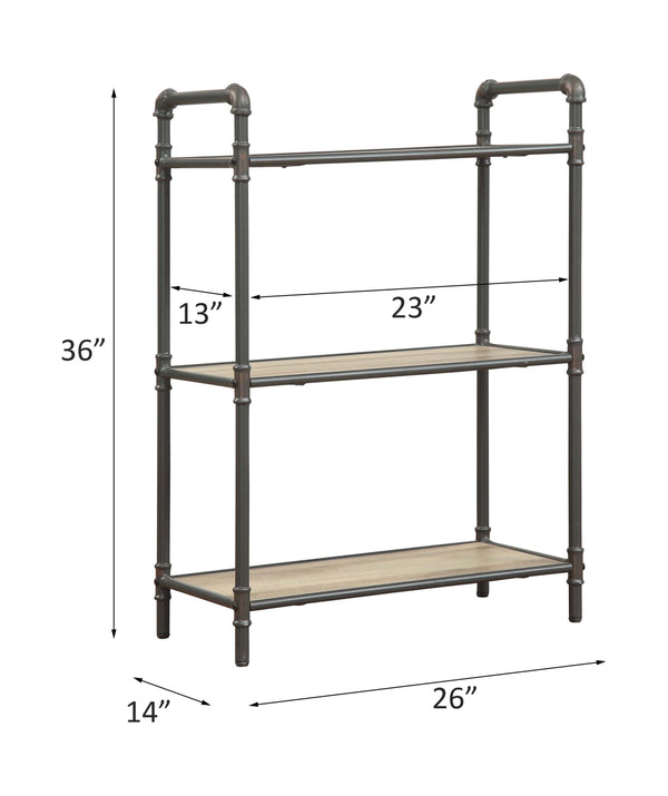 Itzel - Bookshelf - Antique Oak & Sandy Gray - 36"