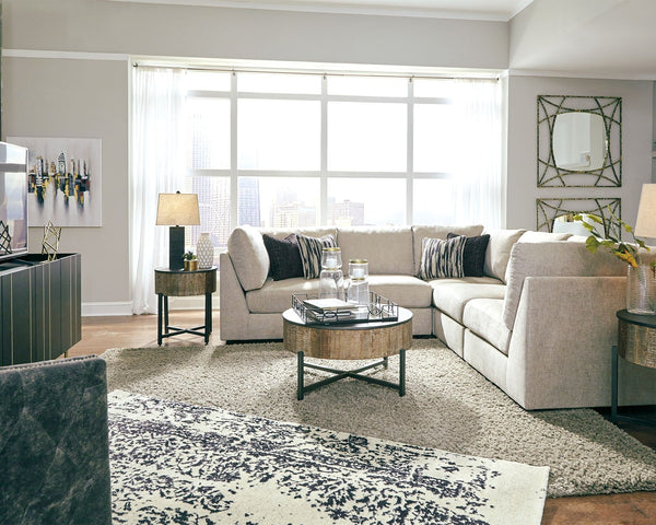 Kellway - Bisque - Armless Chairs Corner 5 Pc Sectional