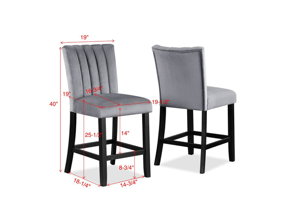 Pascal - 6 Piece Counter Dining Room Set - White
