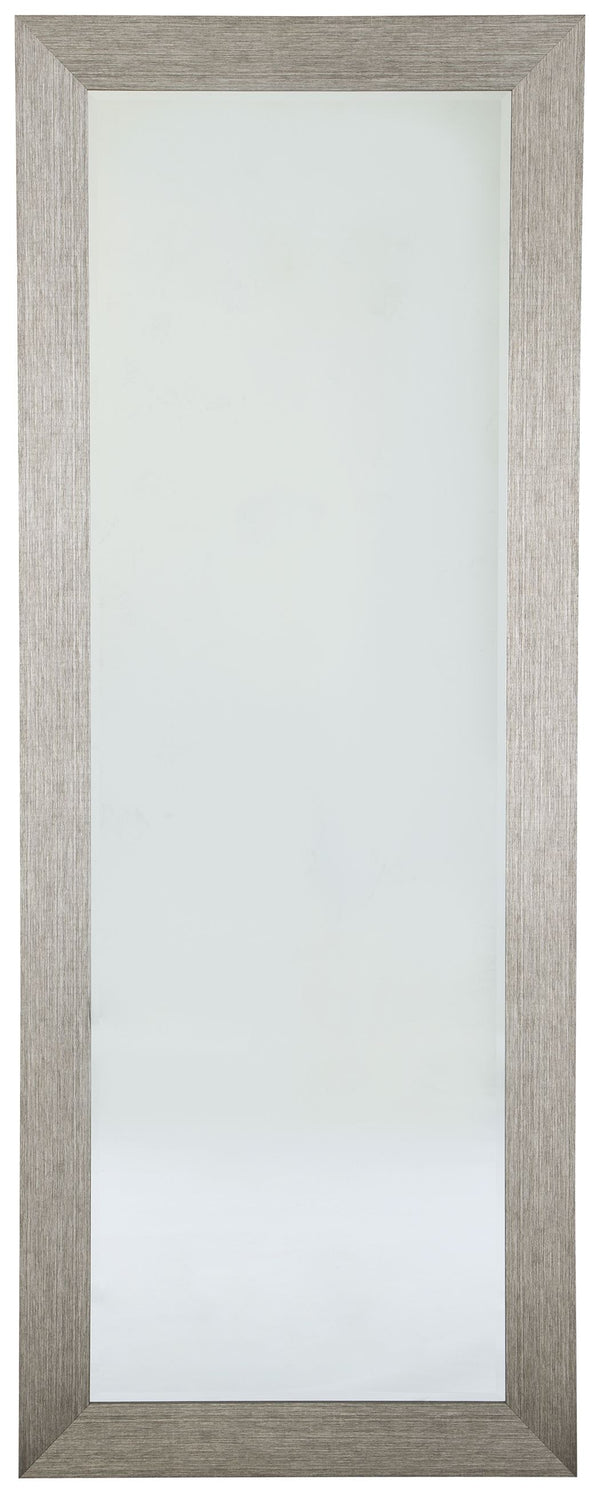With simple lines and a sleek finish, this floor mirror reflects the very best of contemporary design. Floor-length style is ideal for a dressing room or at the end of a hallway.<br><br><b>Additional Dimensions</b><br><ul><li>Inner mirror: 0-"</li></ul><b