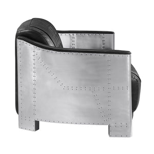 Sedna - Loveseat - Black & Aluminum