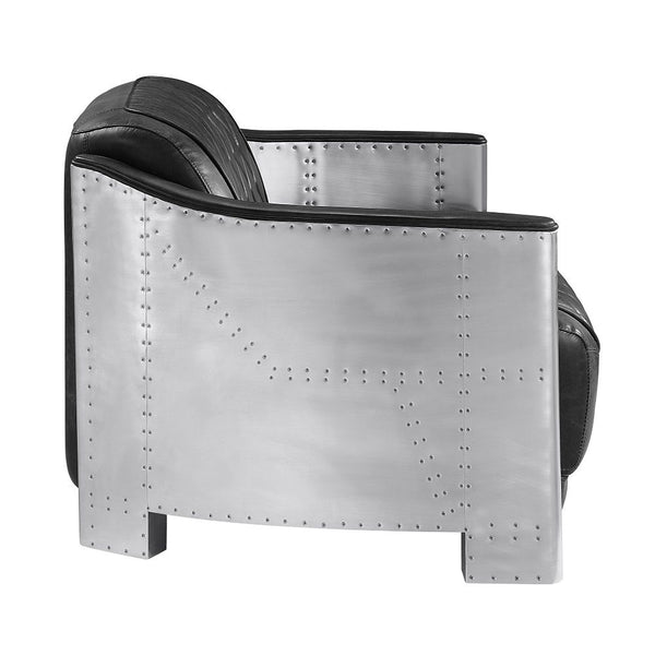 Sedna - Loveseat - Black & Aluminum
