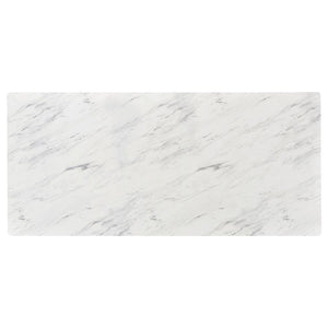 Mayer - Rectangular Faux Marble Dining Table - White