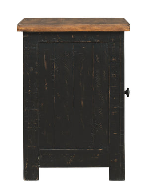 Valebeck - Black / Brown - Chair Side End Table