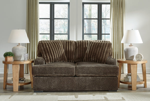  this extra-roomy loveseat stacks up beautifully. Itâ€™s a modern yet ultra-soft lookâ€”made all the more appealing by plush textured and on-trend corduroy cushions that feel 