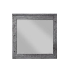 Mirror (3mm) Wooden Frame Shape: Square Orientation: Portrait/Landscape<br/><br/><b>Product Features</b><ul><li>Case: 1Pc/1Ctn</li><li>Finish: Rustic Gray Oak</li><li>Style: Rustic</li><li>Materials: Wood, Veneer, Composite Wood</li></ul><br/>