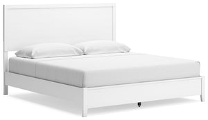 Are you a lover of casual contemporary style? Then this king panel bed is perfect for you. The clean, white finish conveys an easy-breezy sensibility, while planked detailing enhances the design. Durable, sleek and stylish, it graces your space with timel