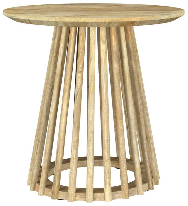 This versatile end table effortlessly blends function with natural elegance. A side table that enriches your living room, it introduces organic warmth through its solid mango wood construction. As an accent table that can double as a utility table, it pro
